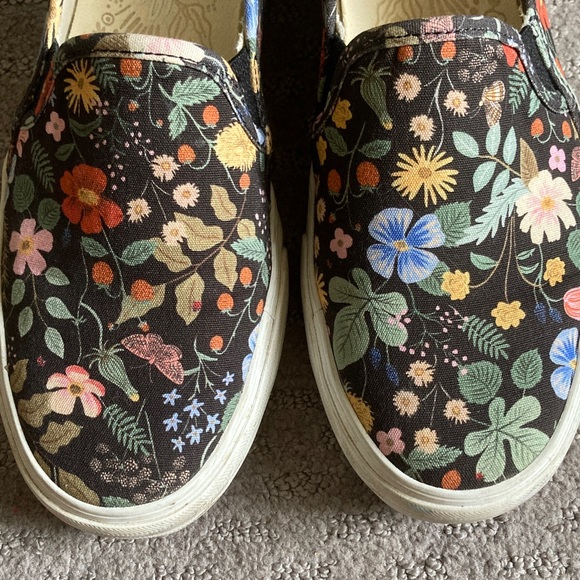 KEDS x RIFLE PAPER CO. floral slip-on sneakers, Sz 9.5. - Picture 3 of 10